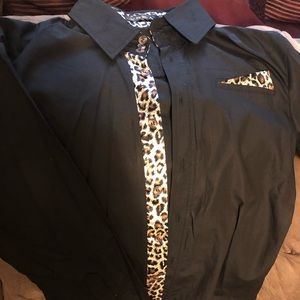 Asos cheetah print button down